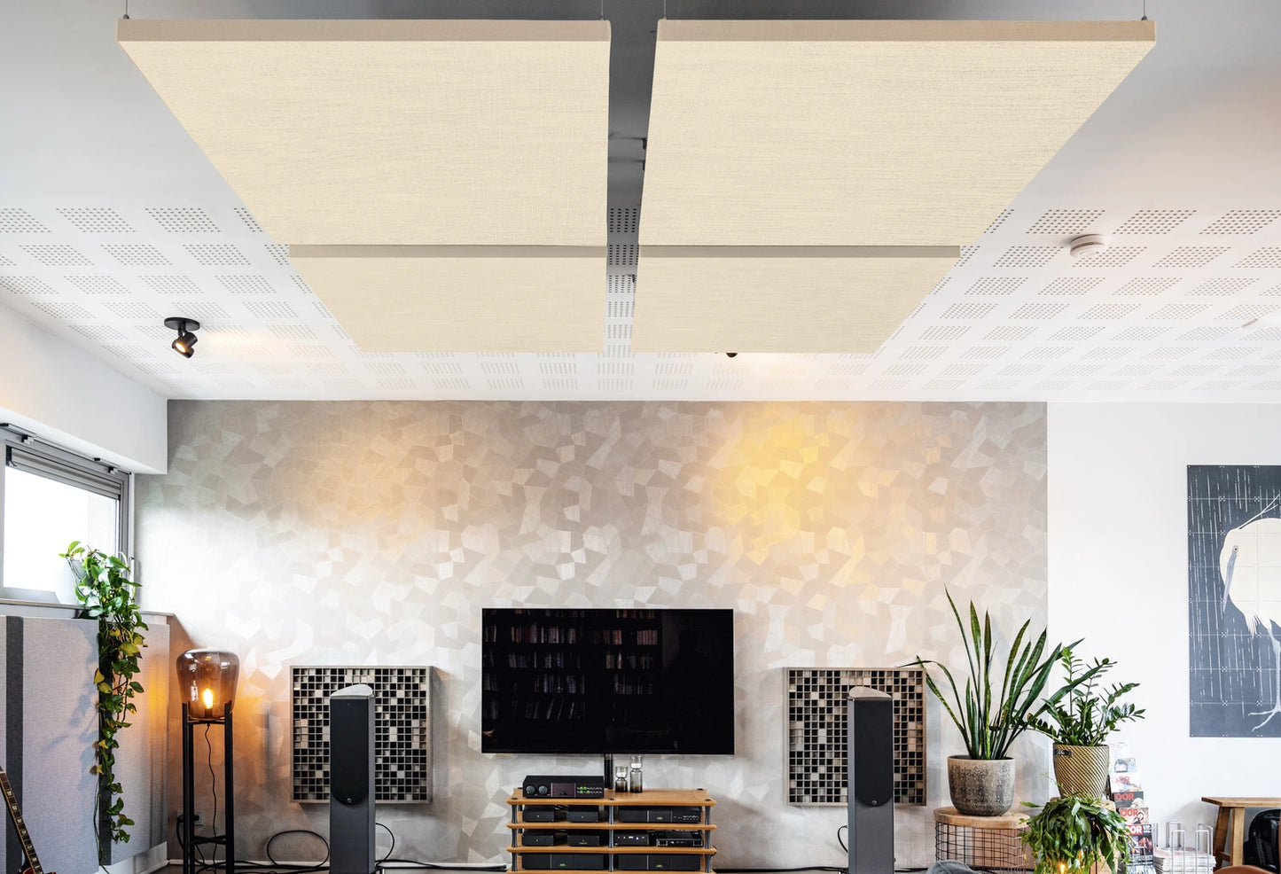 Beige Linnen Akoestisch Plafondpaneel