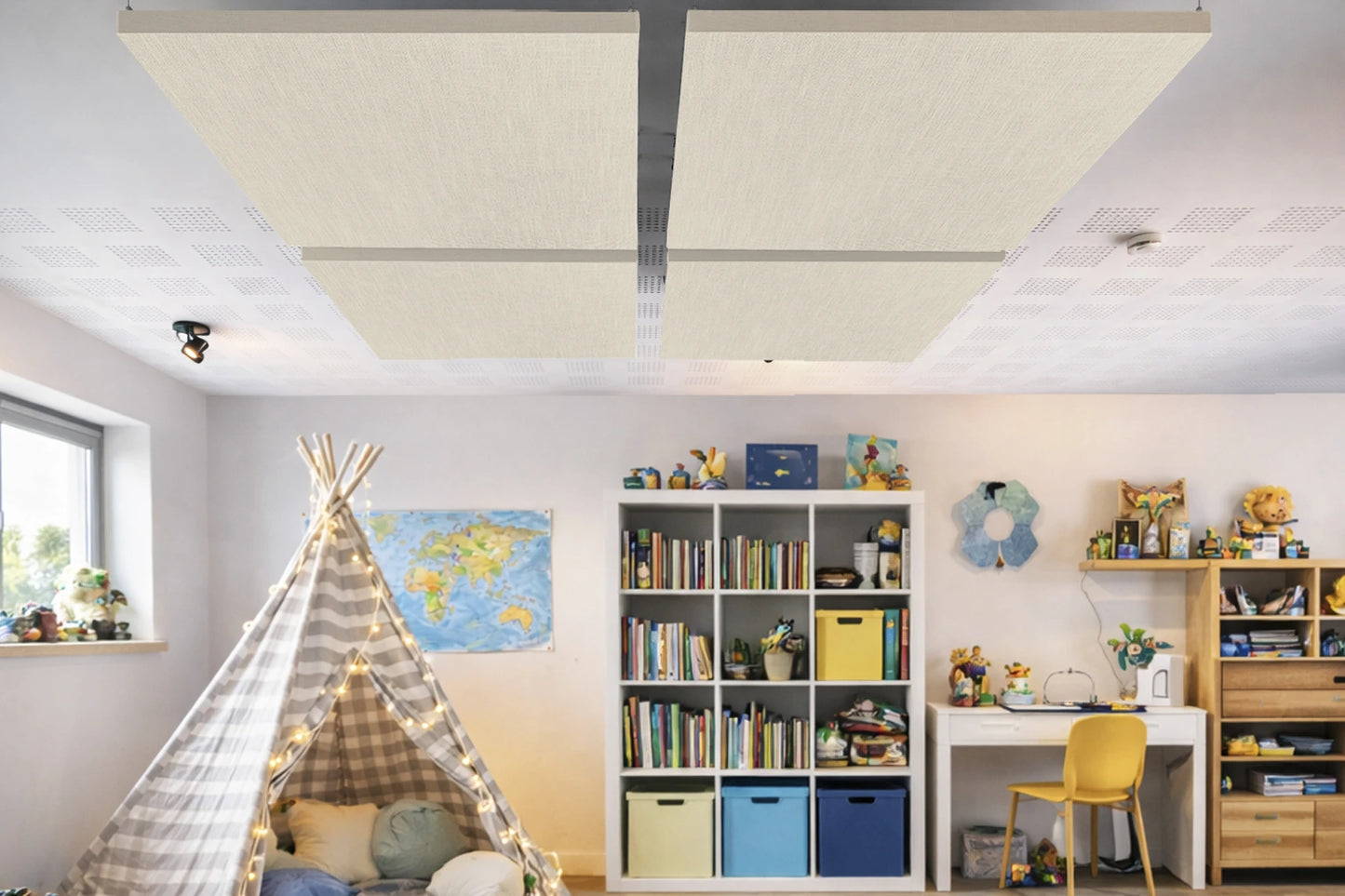 Beige Linnen Akoestisch Plafondpaneel