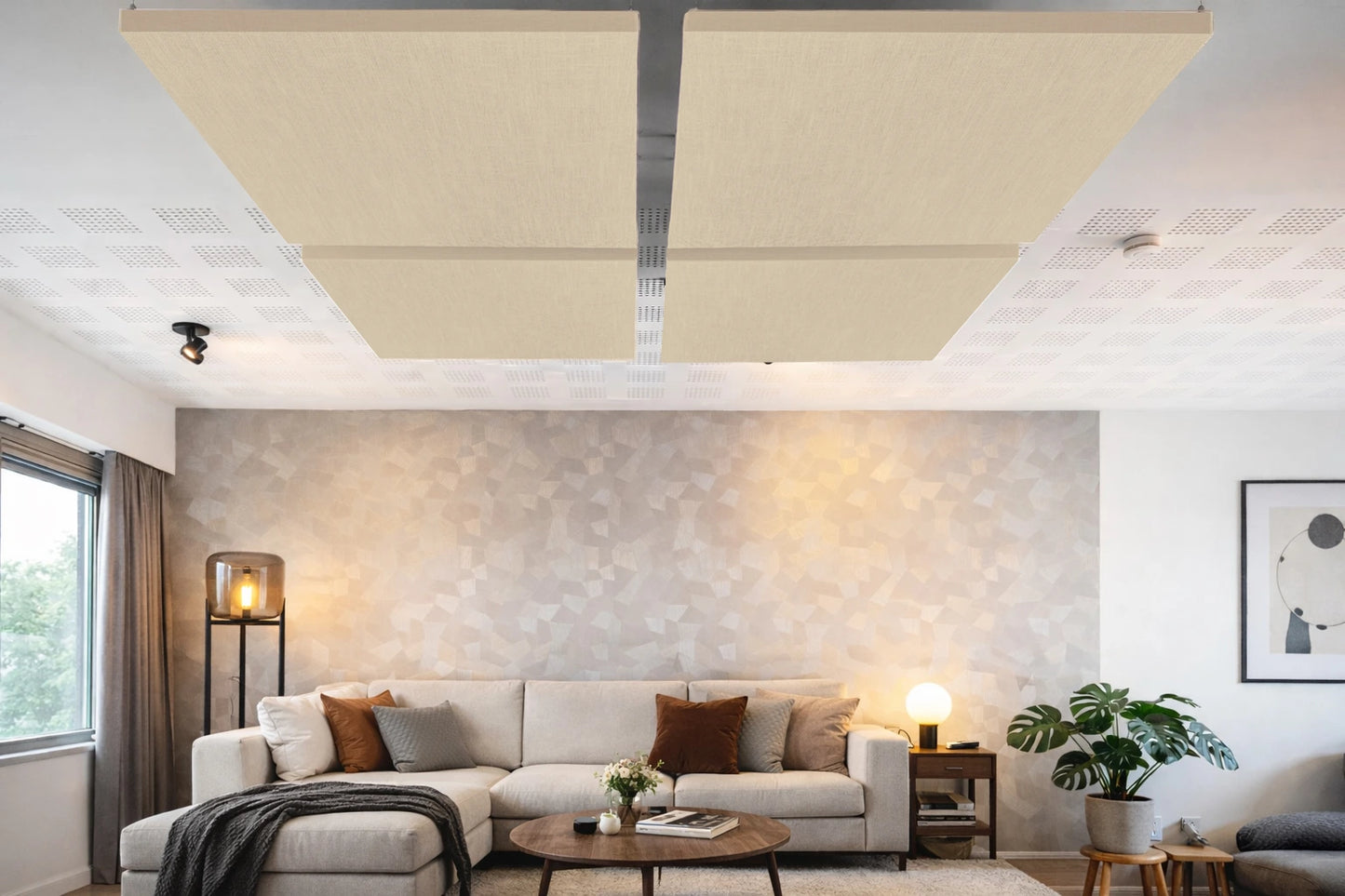 Naturel Linnen Akoestisch Plafondpaneel