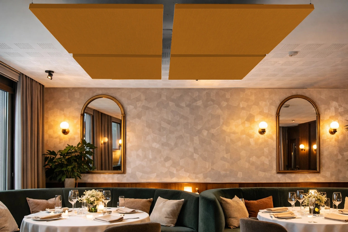 Saffraan Linnen Akoestisch Plafondpaneel