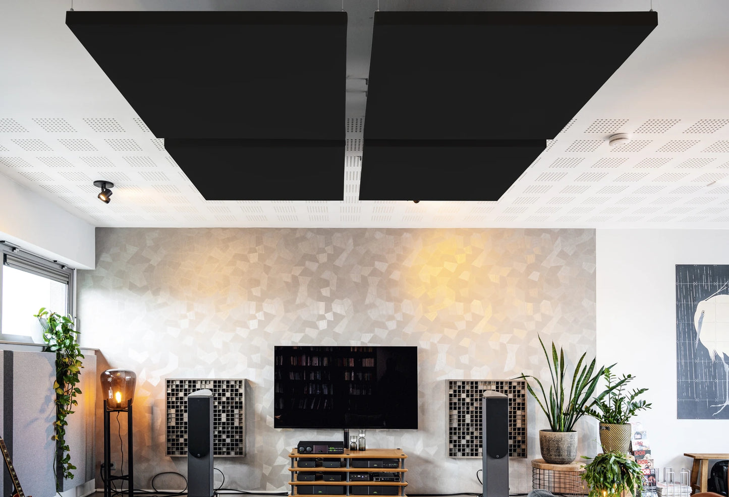 Zwart Akoestisch Plafondpaneel