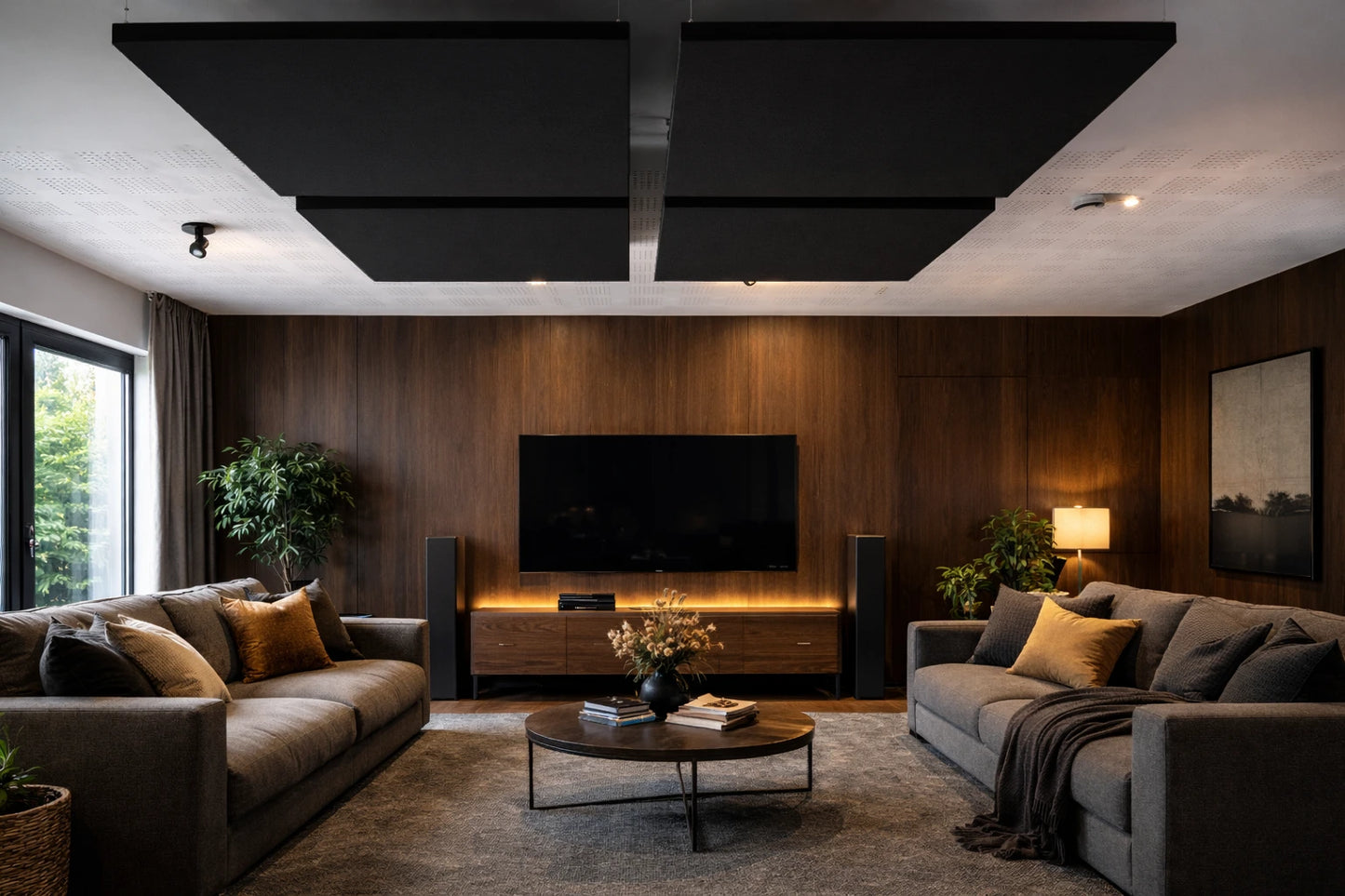 Zwart Akoestisch Plafondpaneel